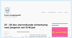 Desktop Screenshot of ikbenhoogbegaafd.nl